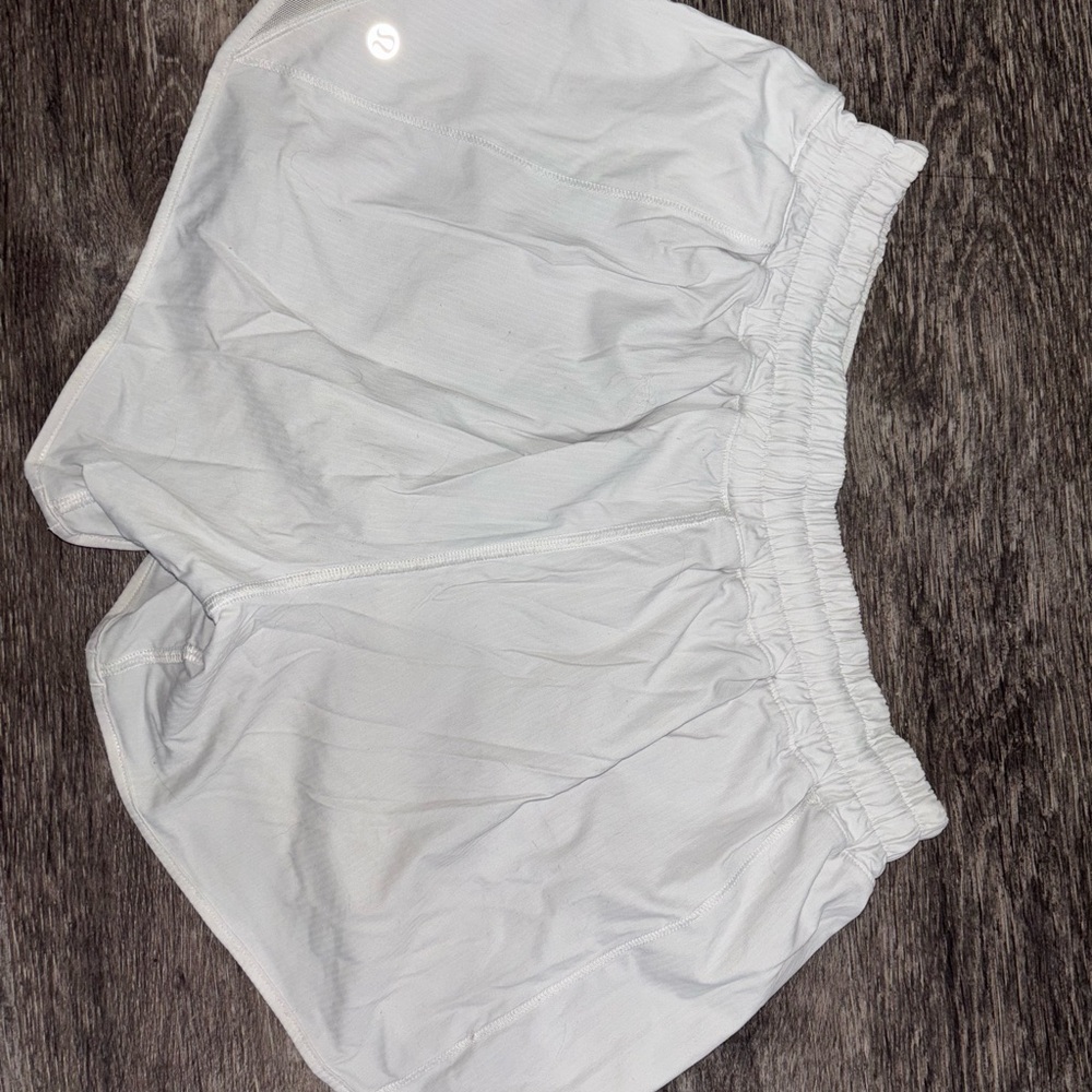Lululemon White Athletic Shorts Hotty Hot